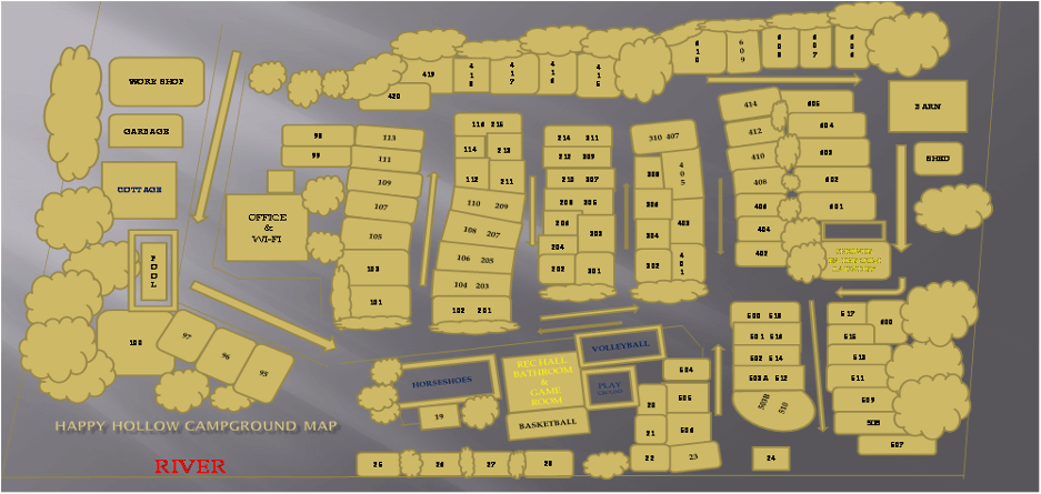 happy hollow campground map